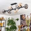 Gastor Plafonnier, Boule lumineuse Ambre, Clair, Fumé, 10 lumières