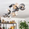 Gastor Plafonnier, Boule lumineuse Ambre, Clair, Fumé, 10 lumières