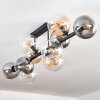 Gastor Plafonnier, Boule lumineuse Ambre, Clair, Fumé, 10 lumières