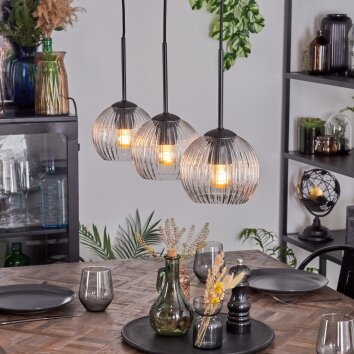 Koyoto Suspension, Boule lumineuse, Suspension Clair, 3 lumières