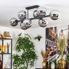 Gastor Plafonnier, Boule lumineuse Chrome, Fumé, 8 lumières
