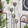 Gastor Lampadaire 30 cm Bois foncé, Noir, 4 lumières