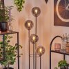 Gastor Lampadaire 30 cm Bois foncé, Noir, 4 lumières