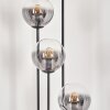 Gastor Lampadaire 30 cm Bois foncé, Noir, 4 lumières