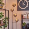 Gastor Lampadaire 30 cm Bois foncé, Noir, 4 lumières