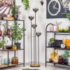 Gastor Lampadaire 30 cm Bois foncé, Noir, 4 lumières
