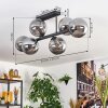 Gastor Plafonnier, Boule lumineuse Fumé, 6 lumières