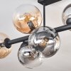 Gastor Plafonnier, Boule lumineuse Ambre, Clair, Fumé, 8 lumières