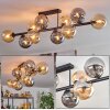 Gastor Plafonnier, Boule lumineuse Ambre, Fumé, 10 lumières