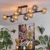 Gastor Plafonnier, Boule lumineuse Ambre, Fumé, 10 lumières