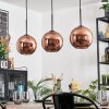 Koyoto Suspension, Boule lumineuse, Suspension Cuivré, 3 lumières