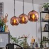 Koyoto Suspension, Boule lumineuse, Suspension Cuivré, 3 lumières