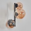 Chehalis Boule lumineuse, Applique murale Ambre, 3 lumières