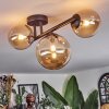 Chehalis Plafonnier, Boule lumineuse Ambre, 3 lumières