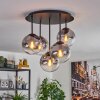 Gastor Plafonnier, Boule lumineuse 45 cm Clair, Fumé, 5 lumières