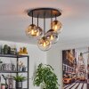 Gastor Plafonnier, Boule lumineuse 45 cm Ambre, Clair, Fumé, 5 lumières