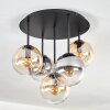 Gastor Plafonnier, Boule lumineuse 45 cm Ambre, Clair, Fumé, 5 lumières