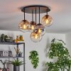 Gastor Plafonnier, Boule lumineuse 45 cm Ambre, Clair, Fumé, 5 lumières