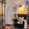Baloca Lampadaire, Lampadaires arc Nickel mat, Noir, 1 lumière