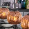 Ripoll Suspension, Boule lumineuse, Suspension Cuivré, 3 lumières