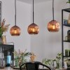 Ripoll Suspension, Boule lumineuse, Suspension Cuivré, 3 lumières