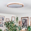 Nogueira Plafonnier, Panel LED Écru, Blanc, 1 lumière, Télécommandes