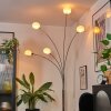 Nikkala Lampadaire Chrome, Blanc, 5 lumières