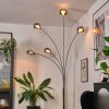 Nikkala Lampadaire Chrome, Blanc, 5 lumières