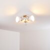 Plafonnier Banjul Bois clair, Blanc, 3 lumières