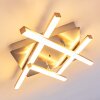 Plafonnier Eriz LED Nickel mat, 4 lumières, Télécommandes, Changeur de couleurs