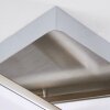 Plafonnier Eriz LED Nickel mat, 4 lumières, Télécommandes, Changeur de couleurs