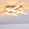 Plafonnier Eriz LED Nickel mat, 4 lumières, Télécommandes, Changeur de couleurs