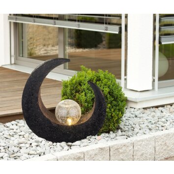 lampe extérieure Globo MOND LED Brun, 1 lumière