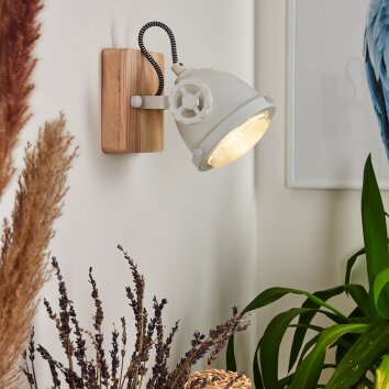 Applique murale Herford Écru, Blanc, 1 lumière