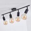 Plafonnier Cacoq Noir, 4 lumières