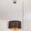 Suspension Samares Nickel mat, 1 lumière