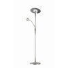 Quebec Lampadaire, Lampadaire Luminaires Trio LED Nickel mat, 1 lumière