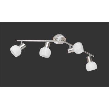 Plafonnier Reality Antibes Nickel mat, 4 lumières