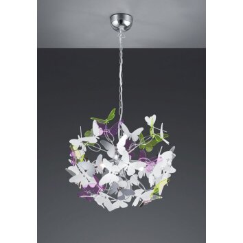 Suspension Reality BUTTERFLY Chrome, 4 lumières Suspension Reality BUTTERFLY Chrome, 4 lumières