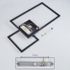 Plafonnier Doyon LED Noir, 1 lumière