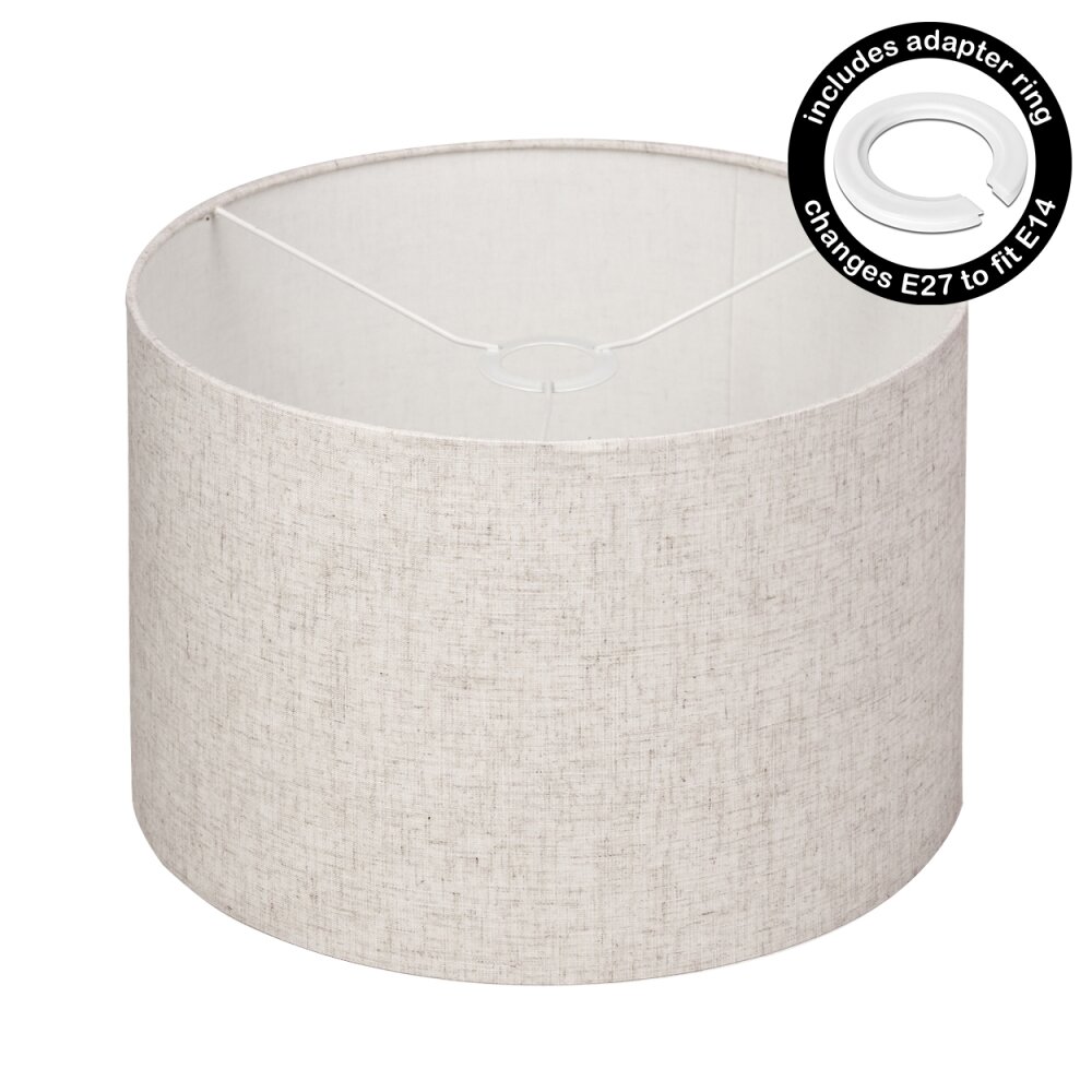 Abat-jour en tissu Bassagoda pièce de rechange, Abat-jour beige, Blanc main product photo