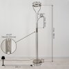 Lampadaire à vasque Donna LED Nickel mat, 1 lumière