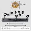 Koyoto Suspension, Boule lumineuse, Suspension Or, Clair, 3 lumières
