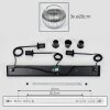 Koyoto Suspension, Boule lumineuse, Suspension Clair, Fumé, 3 lumières