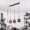 Ripoll Suspension, Boule lumineuse, Suspension Bleu, Vert, Cuivré, 3 lumières