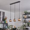 Ripoll Suspension, Boule lumineuse, Suspension Chrome, Fumé, 3 lumières