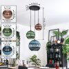 Koyoto Suspension, Boule lumineuse, Suspension, Suspension grappe Bleu, Vert, Cuivré, 3 lumières