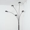 Nikkala Lampadaire Chrome, Noir, 5 lumières