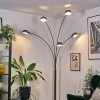 Nikkala Lampadaire Chrome, Noir, 5 lumières
