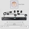 Ripoll Suspension, Boule lumineuse, Suspension Ambre, 3 lumières